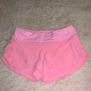 Lululemon speed up shorts pink